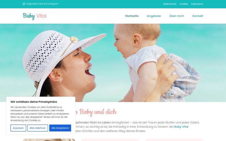 Screenshot of babyvital-kassel.de