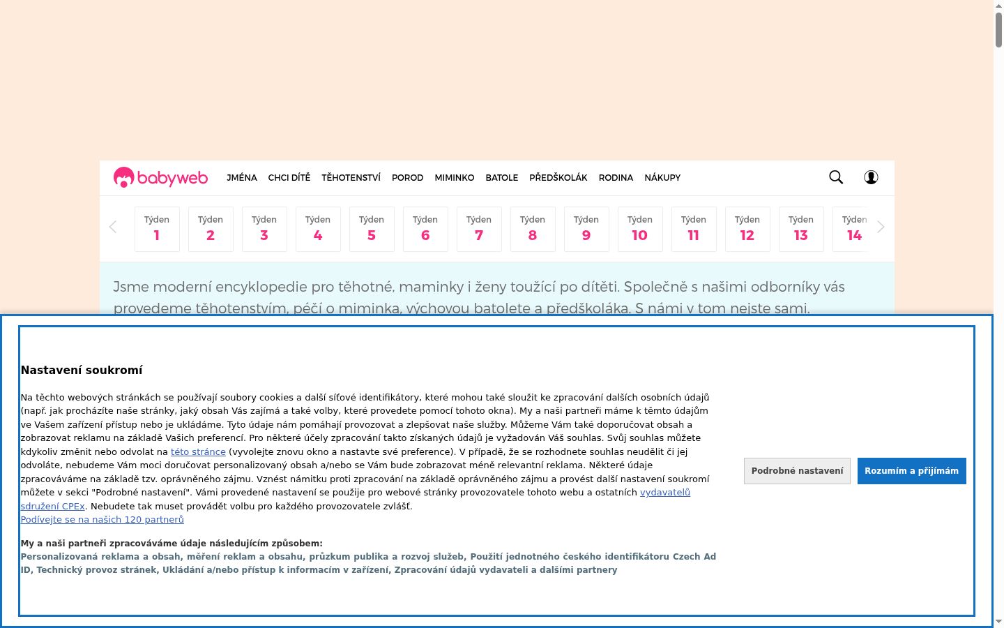 Screenshot tal-banner tal-kunsens muri qabel kwalunkwe interazzjoni