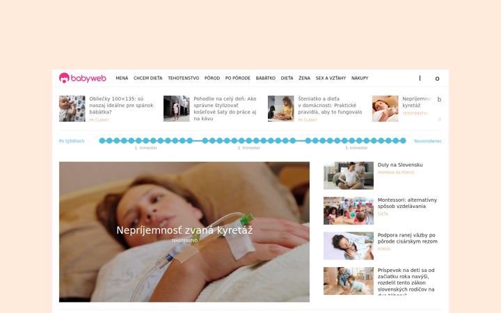 Screenshot of babyweb.sk