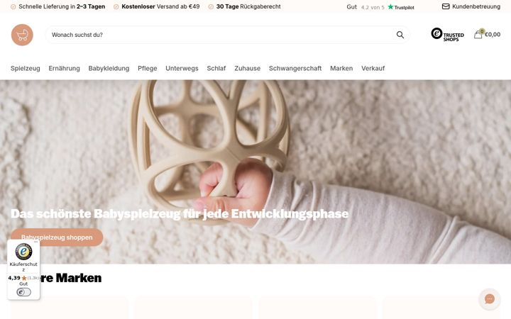 Skærmbillede af babywinkel.de