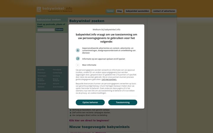 Screenshot of babywinkel.info