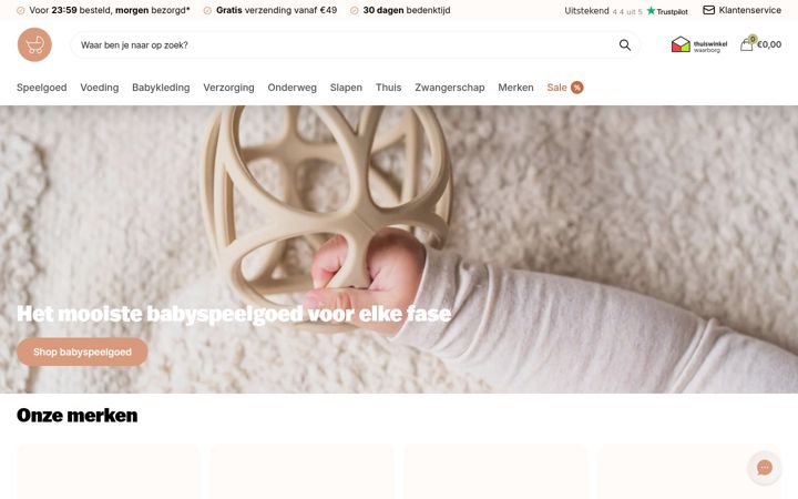 Screenshot of babywinkel.nl