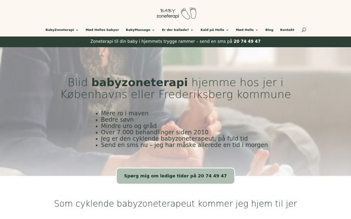 Screenshot of babyzoneterapi.dk
