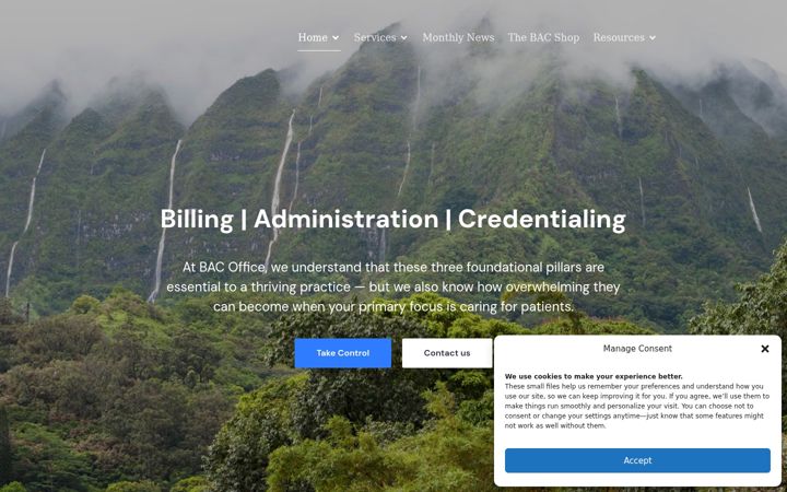 Screenshot of bac-office.com