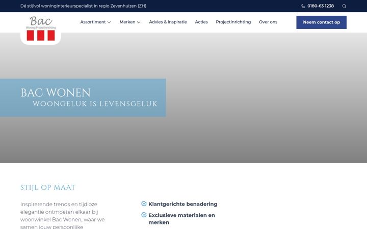 Snimka zaslona za bac-wonen.nl