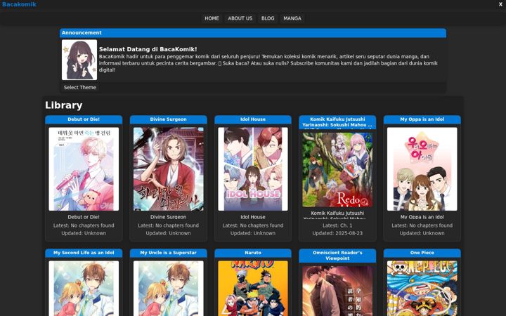 Screenshot of bacakomik.co.id
