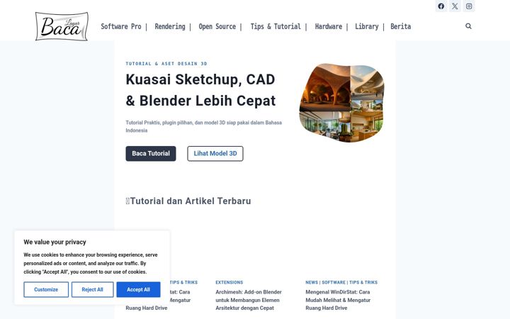 Screenshot of bacalayar.com