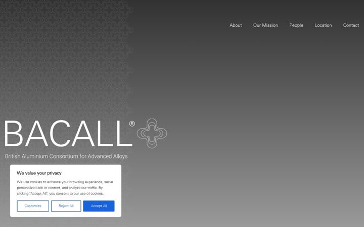Screenshot of bacall.co.uk