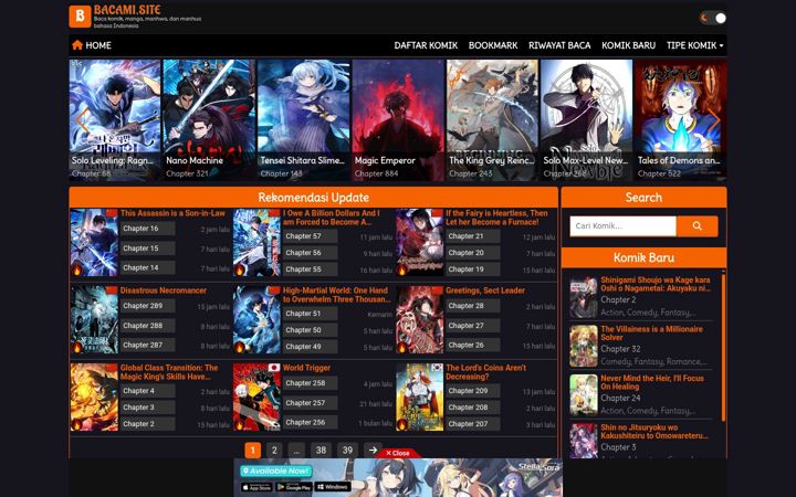 Screenshot of bacami.net