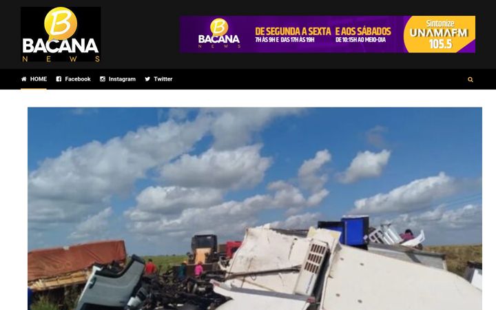 Screenshot of bacananews.com.br