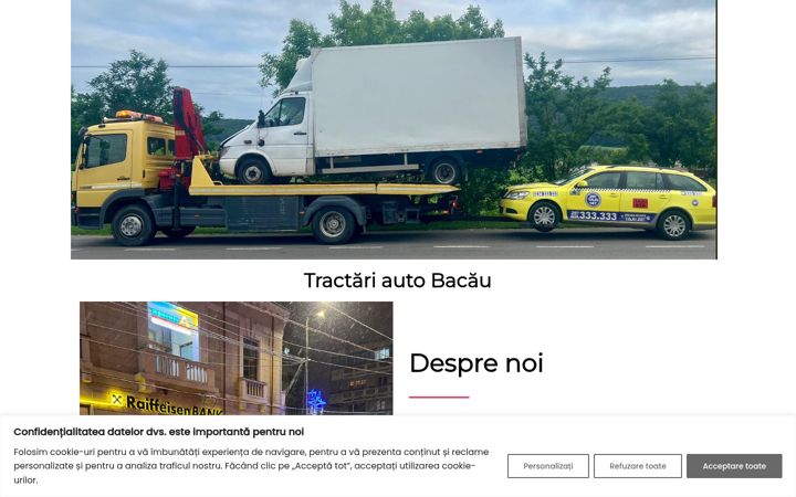 Screenshot of bacautractari.ro