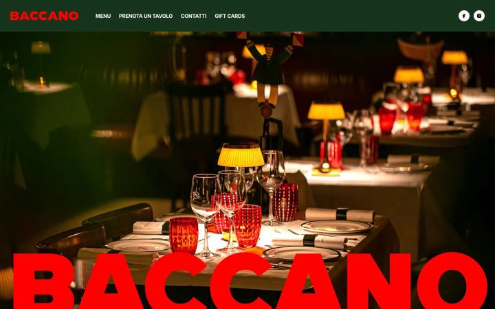 Screenshot of baccanoroma.com