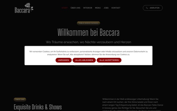 Skærmbillede af baccara-bar.ch