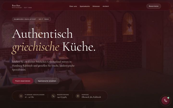 Screenshot of bacchus-hamburg.de
