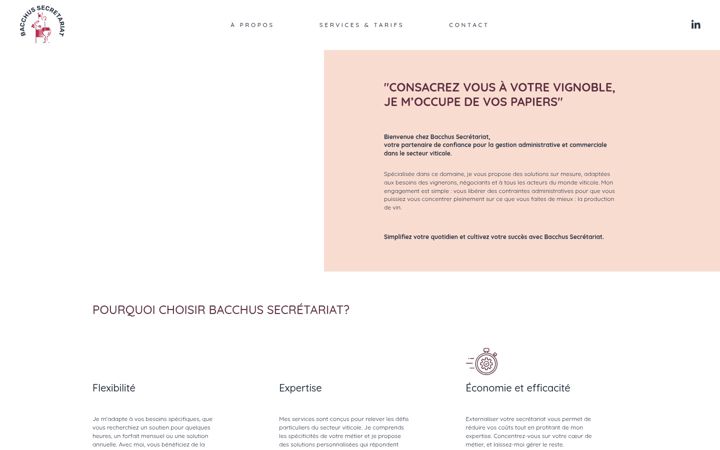 Screenshot of bacchus-secretariat.com