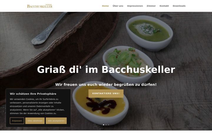 Screenshot of bacchuskeller-winden.at