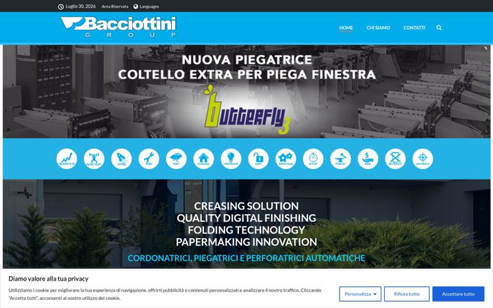 Screenshot of bacciottinigroup.eu
