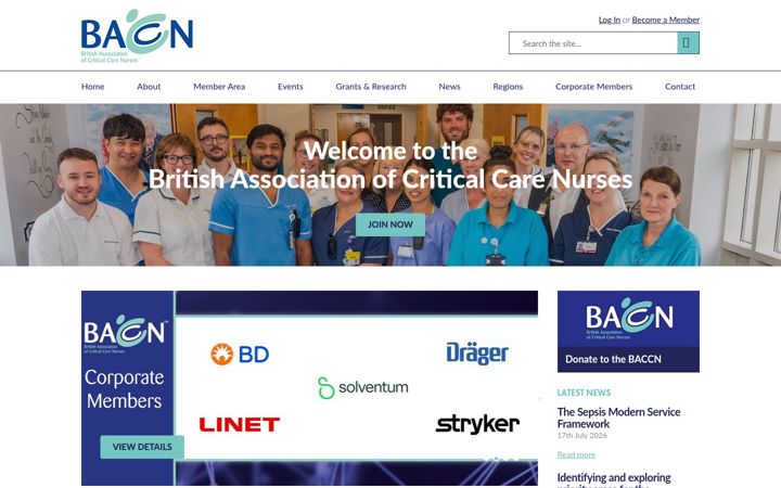 Screenshot of baccn.org