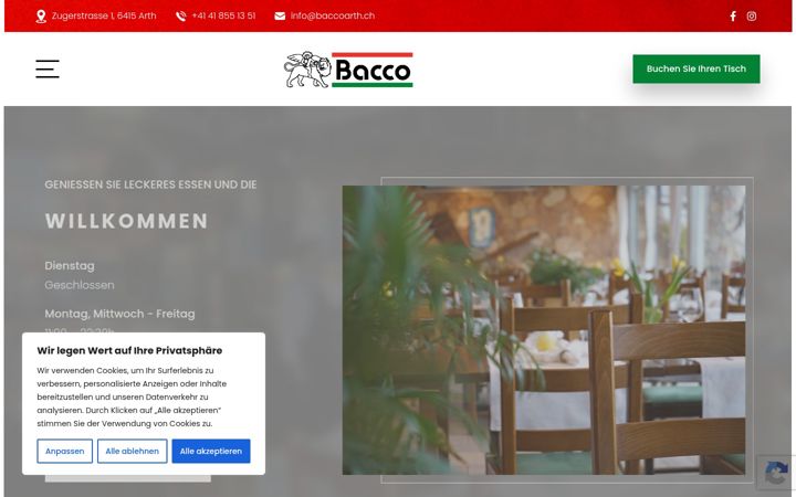 Skærmbillede af baccoarth.ch
