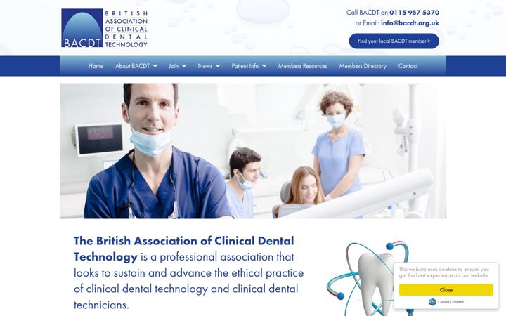 Screenshot of bacdt.org.uk