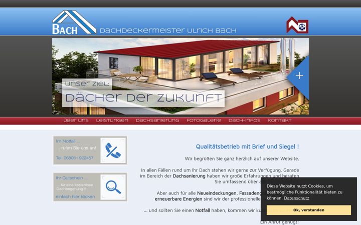 Screenshot of bach-bedachungen.de