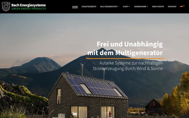 Skærmbillede af bach-energiesysteme.de