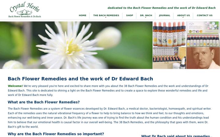 Screenshot of bach-flowers.co.uk