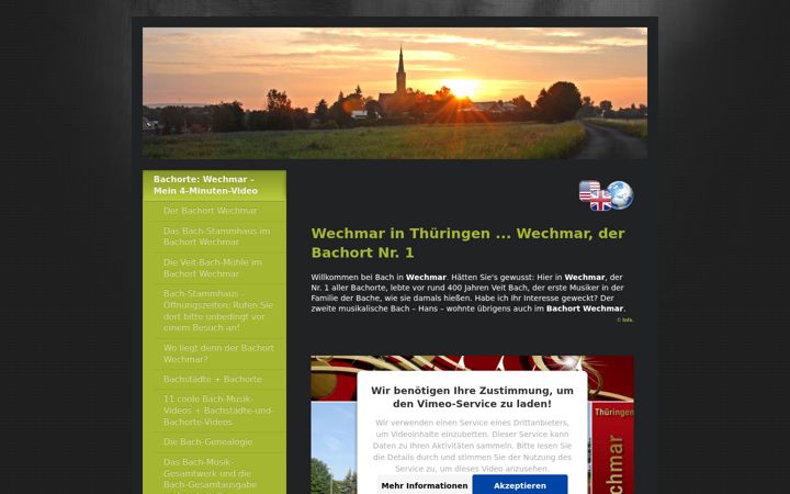 Screenshot of bach-in-wechmar.de