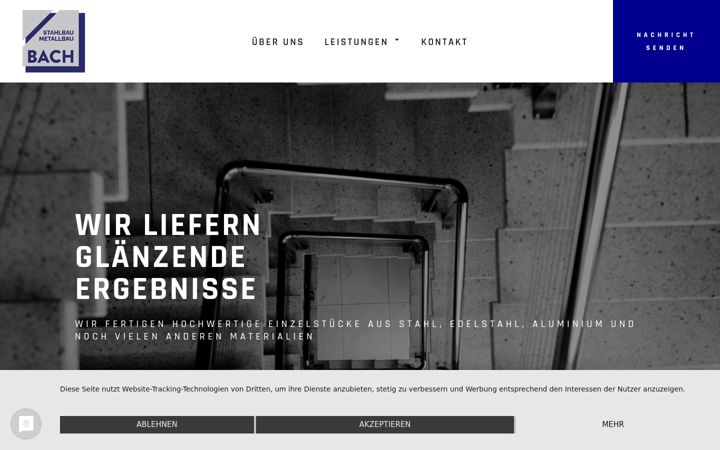 Skærmbillede af bach-metallbau.de