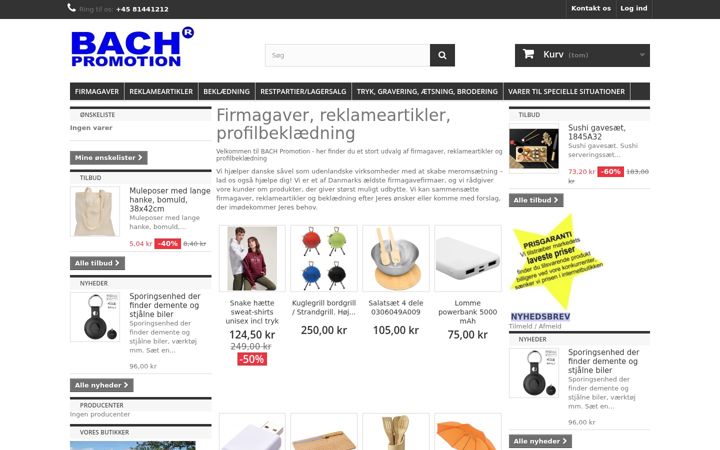 Screenshot of bach-promotion.dk