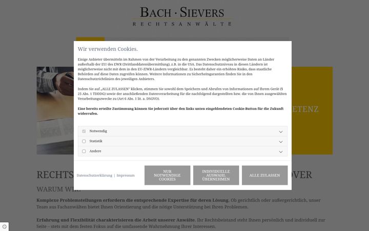 Screenshot of bach-sievers.de