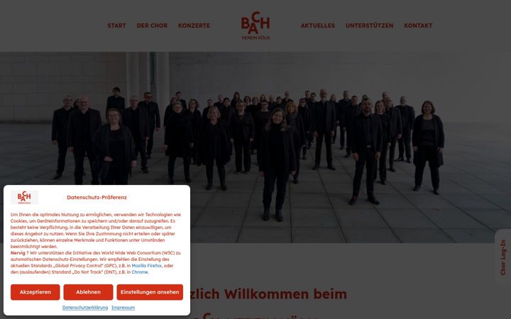 Ekrano kopija bach-verein.de
