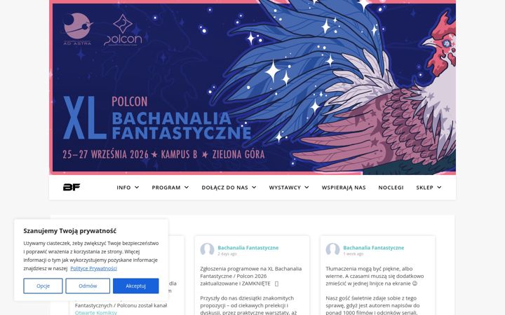 Screenshot of bachanaliafantastyczne.pl