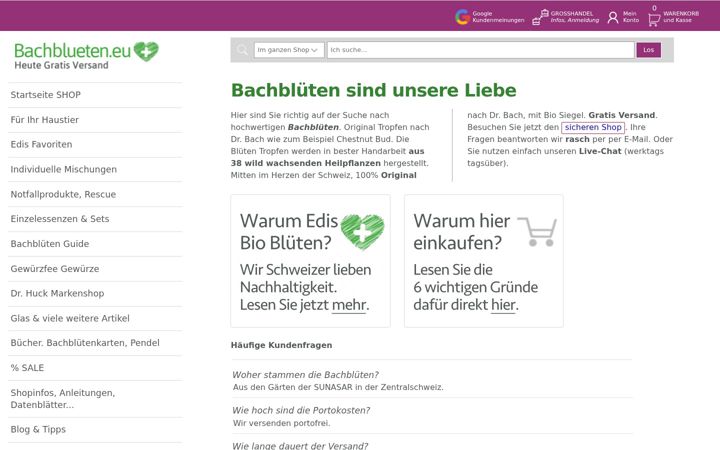 Screenshot of bachblueten.eu