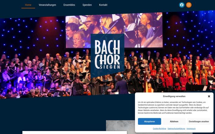Screenshot of bachchor.de