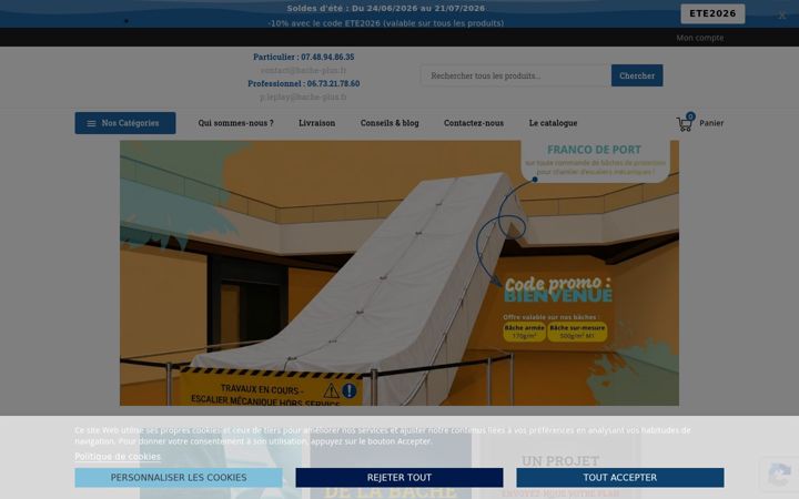 Screenshot of bache-plus.fr