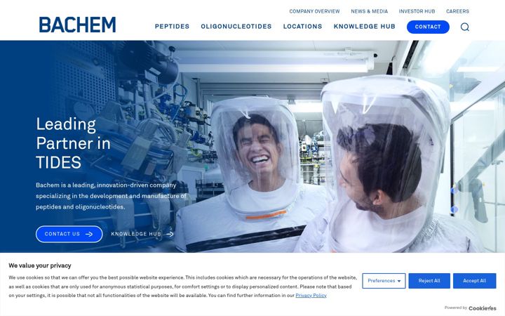 Screenshot von bachem.com