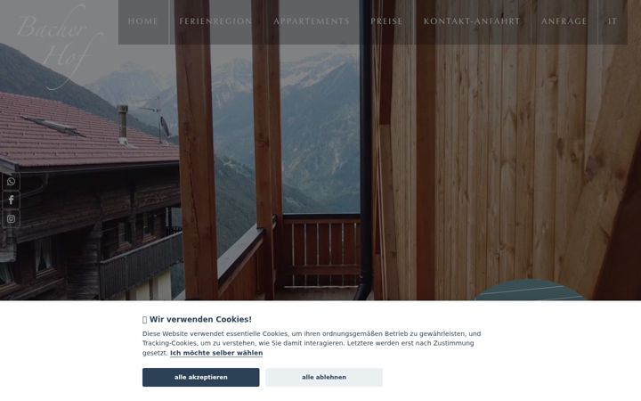 Screenshot of bacher-hof.it