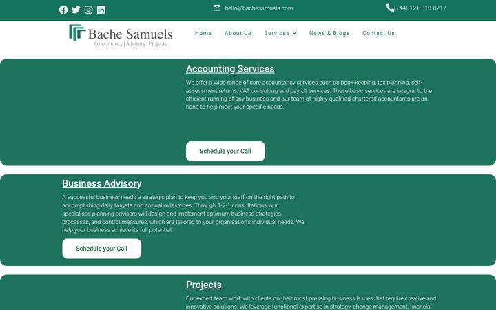Screenshot of bachesamuels.com