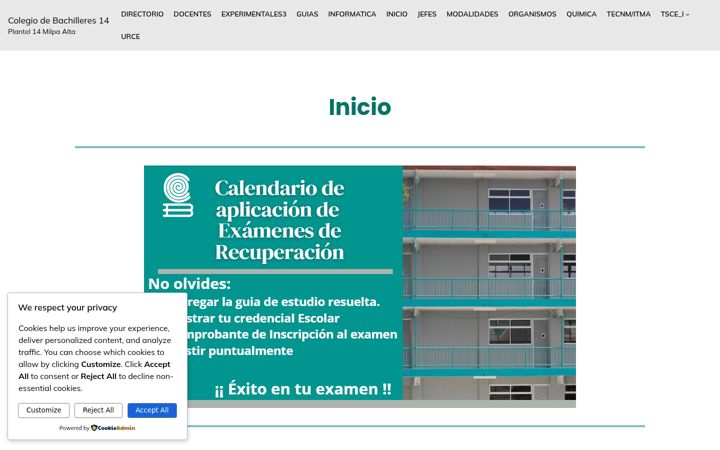 Screenshot of bachilleres14.com