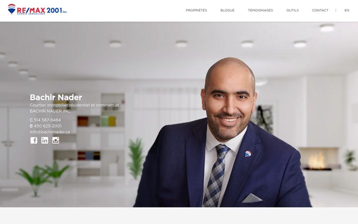 Screenshot of bachirnader.ca