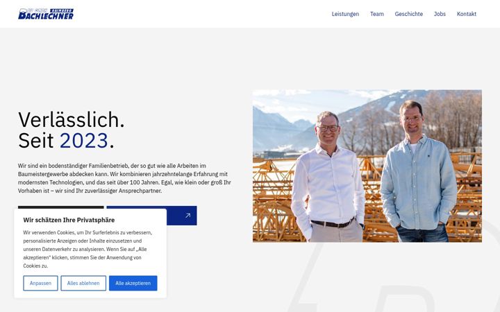 Screenshot of bachlechner-bau.at