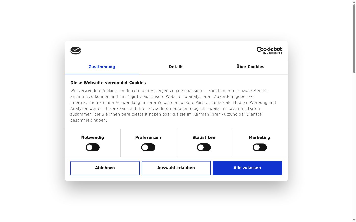 Sutikimo reklamjuostės, rodytos prieš bet kokią sąveiką, ekrano kopija