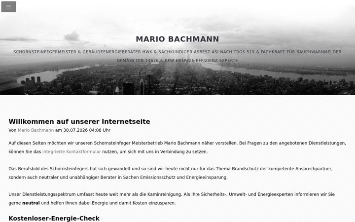 Screenshot of bachmann-schornsteinfeger.de
