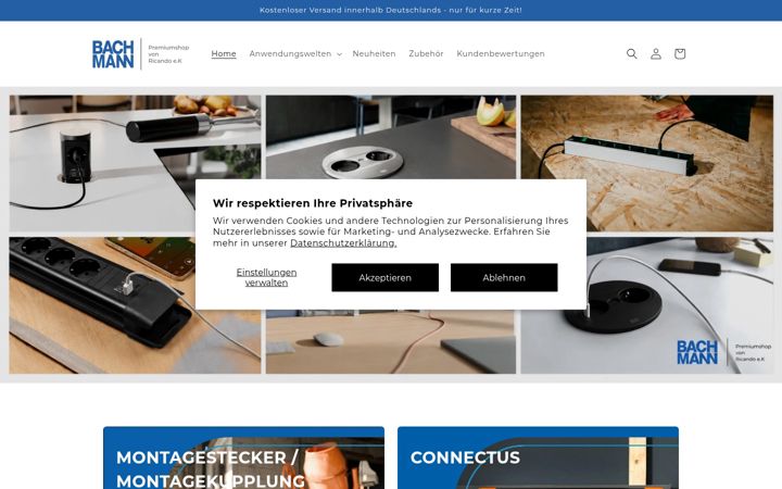 Screenshot of bachmann-store.de