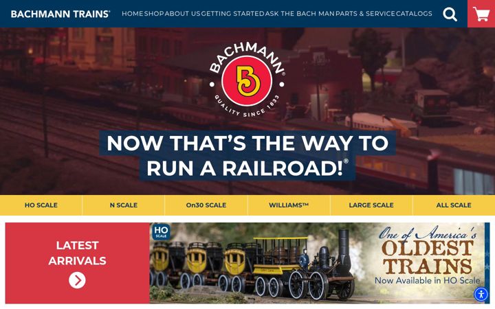 Screenshot of bachmanntrains.com