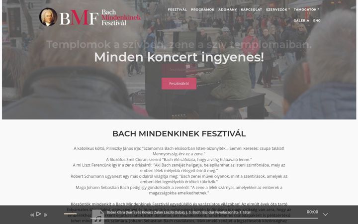 Screenshot of bachmindenkinek.hu