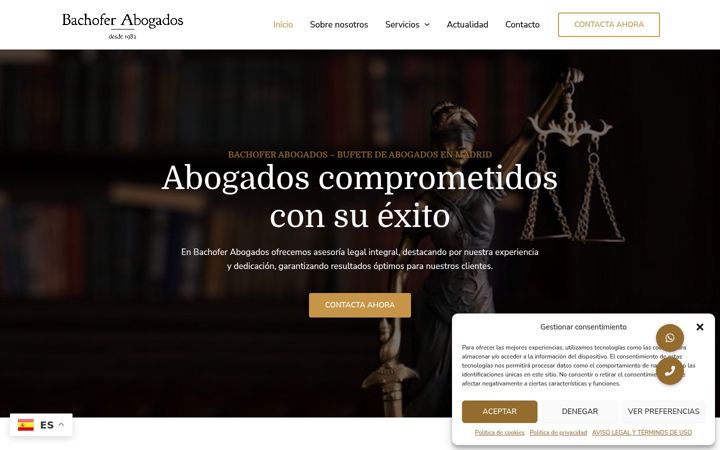 Screenshot of bachoferabogados.com