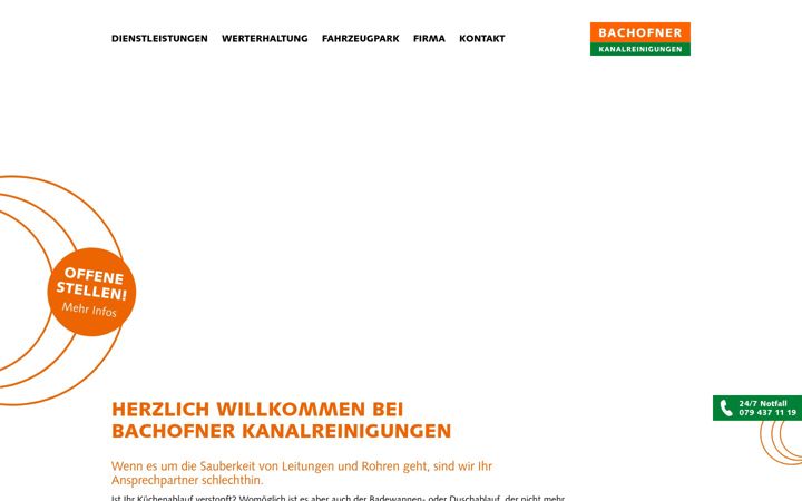 Screenshot of bachofner-kanal.ch