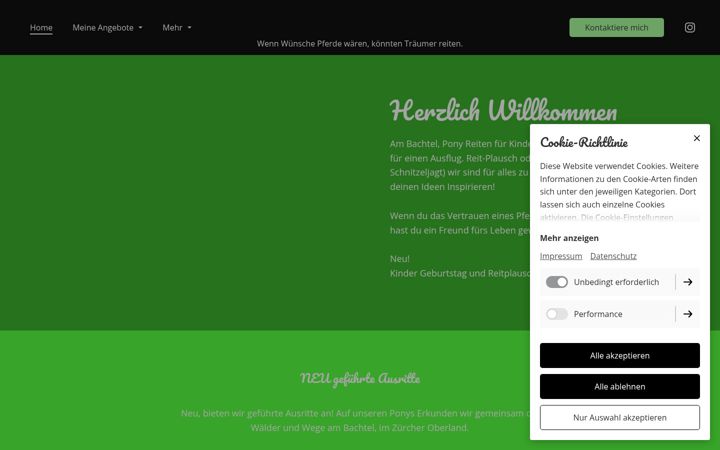 Screenshot of bachtel-ponies.ch